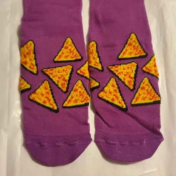 Odd Sox Doritos Spicy Sweet Chili Purple Socks Men 8-12  Women 9-14 NWNT - Picture 2 of 3